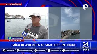 Un herido deja caída de avioneta al mar accidente se registró en una playa de San Bartolo [upl. by Annoik]