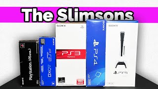 Unboxing every PlayStation Slim Console  Sony PS1 PS2 PS3 PS4 PS5 Slim  Gameplay [upl. by Atteyram]