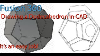 Drawing a dodecahedron in Fusion 360 [upl. by Korenblat382]