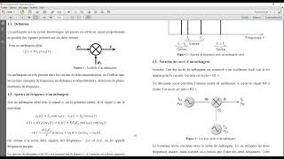 chapitre 03  Les Mélangeurs Module quotquotCommunication analogique quotquot Licence 3 Télécommunication01 [upl. by Crowell882]