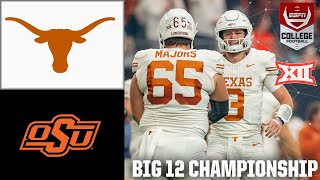 Big 12 Championship Game Oklahoma State Cowboys vs Texas Longhorns  Full Game Highlights [upl. by Truelove]