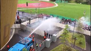 Zürich fans vs security  police in Luzern 27082017 [upl. by Mil]