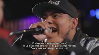 Aczino Round 3 vs Sharlie Mac  LETRA  SPIT quotTiempos De Guerraquot México 2017 [upl. by Luht79]