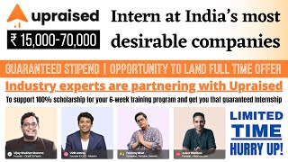 Upraised Internship  Upraised Embark Program  Free Training amp Guaranteed Internship with Stipend [upl. by Niarda436]