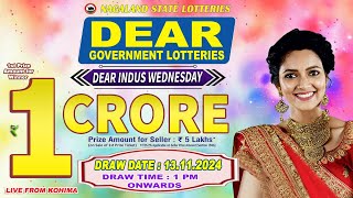 LOTTERY LIVE DEAR 1 PM 13112024 NAGALAND STATE LOTTERY LIVE DEAR LOTTERY LIVE LOTTERY SAMBAD LIVE [upl. by Yerga]