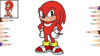 Como dibujar a KNUCKLES de forma fácil  How to draw KNUCKLES easy way [upl. by Nelie752]