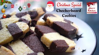 Christmas Special Recipe  Eggless Checkerboard Cookies  Simple amp Dashing  Kids Favorite [upl. by Airoled732]