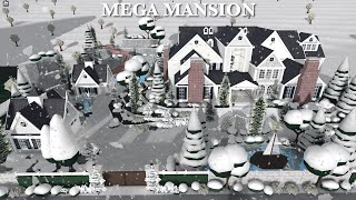 Winter MEGA Mansion Bloxburg Speedbuild [upl. by Jacquenette]