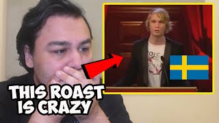 British Reaction To Björn Gustafsson defends himself  Roast på Berns Swedish Comedy [upl. by Hawkie]