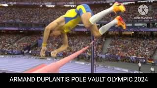 Armand duplantis pole vault  Armand duplantis Olympic 2024 [upl. by Sinne]