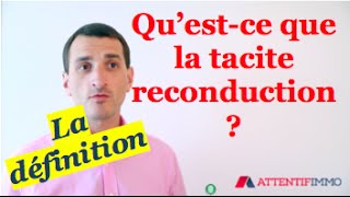 Définition Tacite Reconduction [upl. by Sirronal]