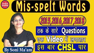 Spelling  CGL MAINS  CPOCHSLSTENO CDS English by Soni Mam [upl. by Burford]