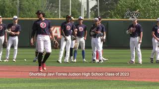 Shortstop Javi Torres Judson High School Class of 2023 [upl. by Gladstone]