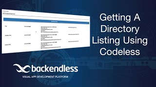 How to get a directory listing using Codeless [upl. by Appleton]