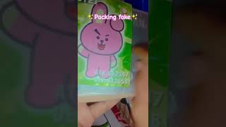 Packing fake✨🎉 stickers unboxing aesthetic [upl. by Asehr]