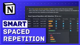 SMART SPACED REPETITION Automatically Get the Next Repetition Date With These Notion Templates [upl. by Comyns493]