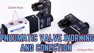 Pneumatic Solenoid valve working and conection In urdu and hindi [upl. by Ardnuek243]