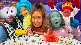 iNSiDE OUT 2 FAMiLY in real life Adley Niko amp Navey trick or treat costumes a Mouse inside House [upl. by Purington137]