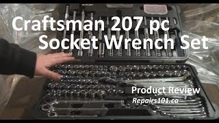 Craftsman 207 pc Socket Wrench Set  Product Review [upl. by Eimmas740]