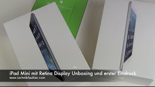 iPad Mini mit Retina Display Weiß Unboxing und erster Eindruck [upl. by Walcott]