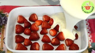 🍓PROBALI SMO OVAJ RECEPT I ODUŠEVILI SE❗OSVEŽAVAJUĆI KOLAČ SA CELIM JAGODAMA❗🍓 [upl. by Adnorahs]