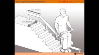 Handicare Stairlifts Turn and Go [upl. by Nairdna]