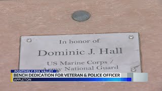 Outagamie County Veterans bench dedication ceremony honoring Staff Sergeant Dominic J Hall [upl. by Nerland]