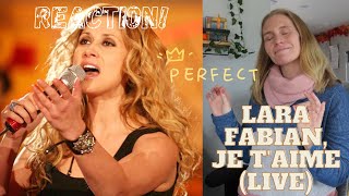 REACTION Lara Fabian Je TAime LIVE LaraFabian JeTAime ALittleMoreOfLisa [upl. by Fattal]