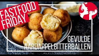 FASTFOOD FRIDAY Gevulde aardappelbitterballen  OhMyFoodness [upl. by Assertal]