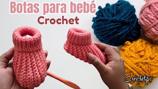 Botas para bebé a Crochet Súper Fácil  CROCHETIPS [upl. by Ludlow666]