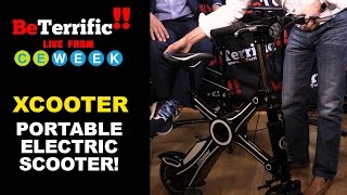 Xcooter Portable Electric Scooter at CE Week 2016 on BeTerrific [upl. by Hsreh]