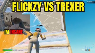 Flickzy VS Trexxer 1v1 Buildfights I The FNCS Champion shows his MAXIMUM speed editing [upl. by Laekim]