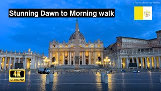 Rome Italy 🇮🇹  from dawn to early morning  4KHDR Walking Tour ▶145min [upl. by Justin]