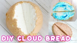 HOW TO MAKE CLOUD BREAD  4 WAYS  Marble Chocolate Coffee amp Classic  Cloud Bread RECIPE [upl. by Noevad]