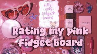 Rating My Pink Fidget Board ASMR [upl. by Ayeki806]