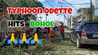 Typhoon Odette hits Bohol [upl. by Inilam]