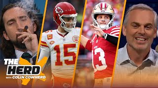 Chiefs advance to Super Bowl LVIII How much closer is Mahomes to GOAT status  NFL  THE HERD [upl. by Rodriguez395]