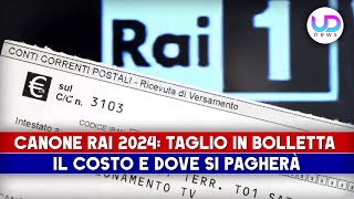 Canone Rai 2024 Non Più In Bolletta Dove Si Pagherà [upl. by Liddle]