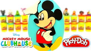 Ovo Surpresa Gigante da Casa do Mickey Mouse em Português Brasil de Massinha Play Doh [upl. by Eignat]