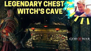 God of War Legendary Chest Winds of Hel Puzzle Witchs Cave [upl. by Aynotan]