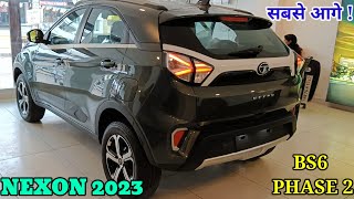 सबसे ज्यादा ✅ Tata Nexon xz plus s 2023 bs6 phase 2 on road price features review [upl. by Lever]