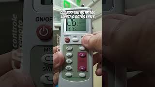 Como configurar o controle remoto universal para ar condicionado HULTER controleremoto [upl. by Nodnil239]