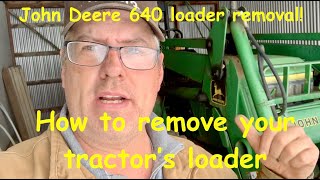 How to remove your tractors loader [upl. by Evelinn226]