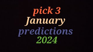 pick 3 January prediction 2024 worldwide [upl. by Voe8]