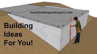 Ideas For Building Concrete Garage Foundation On Sloping Hillside  Home Building Learning Examples [upl. by Acey196]