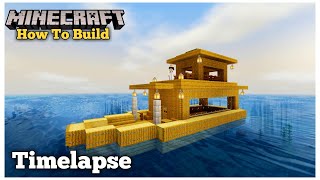 Minecraft How To Build A House Building Timelapse Survival House beautiful house  Timelapse [upl. by Maleen84]