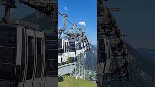 cable car ride at Pertisau Austria View of Lake Achensee from the top of the moutain Alps [upl. by Htieh]