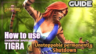 How to use Tigra Full Breakdown  Marvel Contest of Champions [upl. by Walburga]