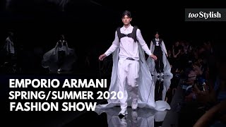 Emporio Armani Fashion Show  Mens SpringSummer 2020 4K  tooStylish [upl. by Ahsimaj]