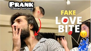 Love Bite💋Prank on wife prankGoneWrong [upl. by Devina]